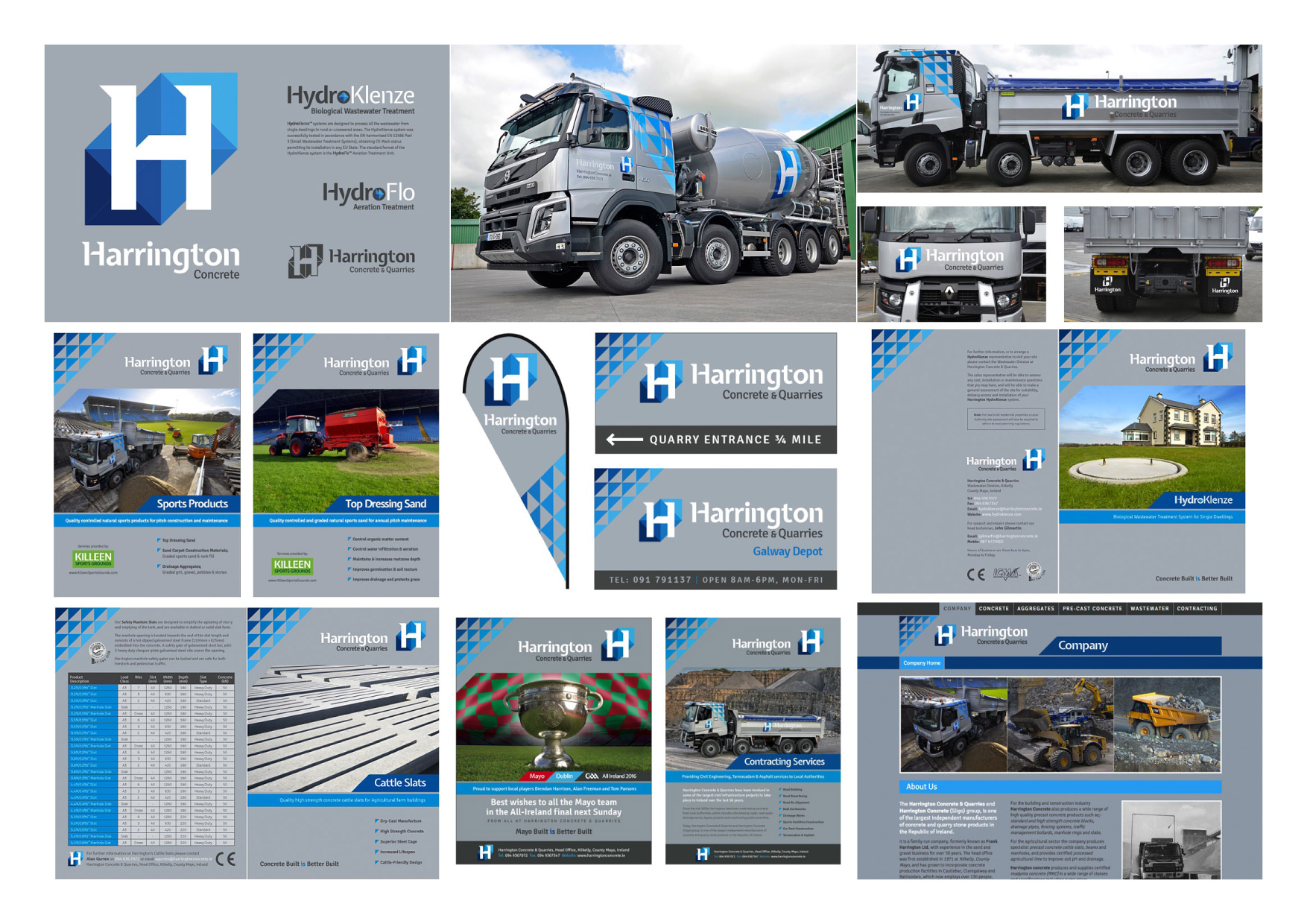Harrington Concrete and Quarries Portfolio Sheet