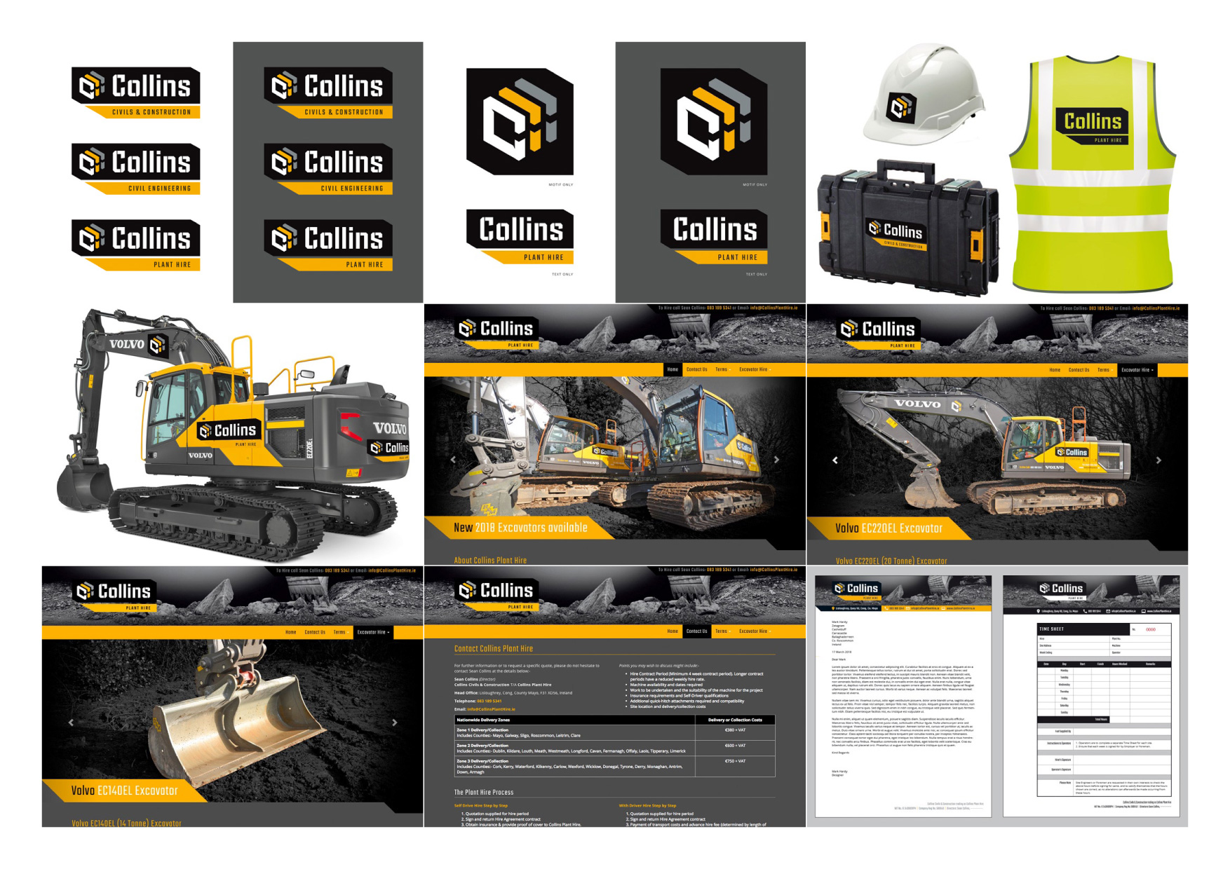 Collins Plant Hire Portfolio Sheet