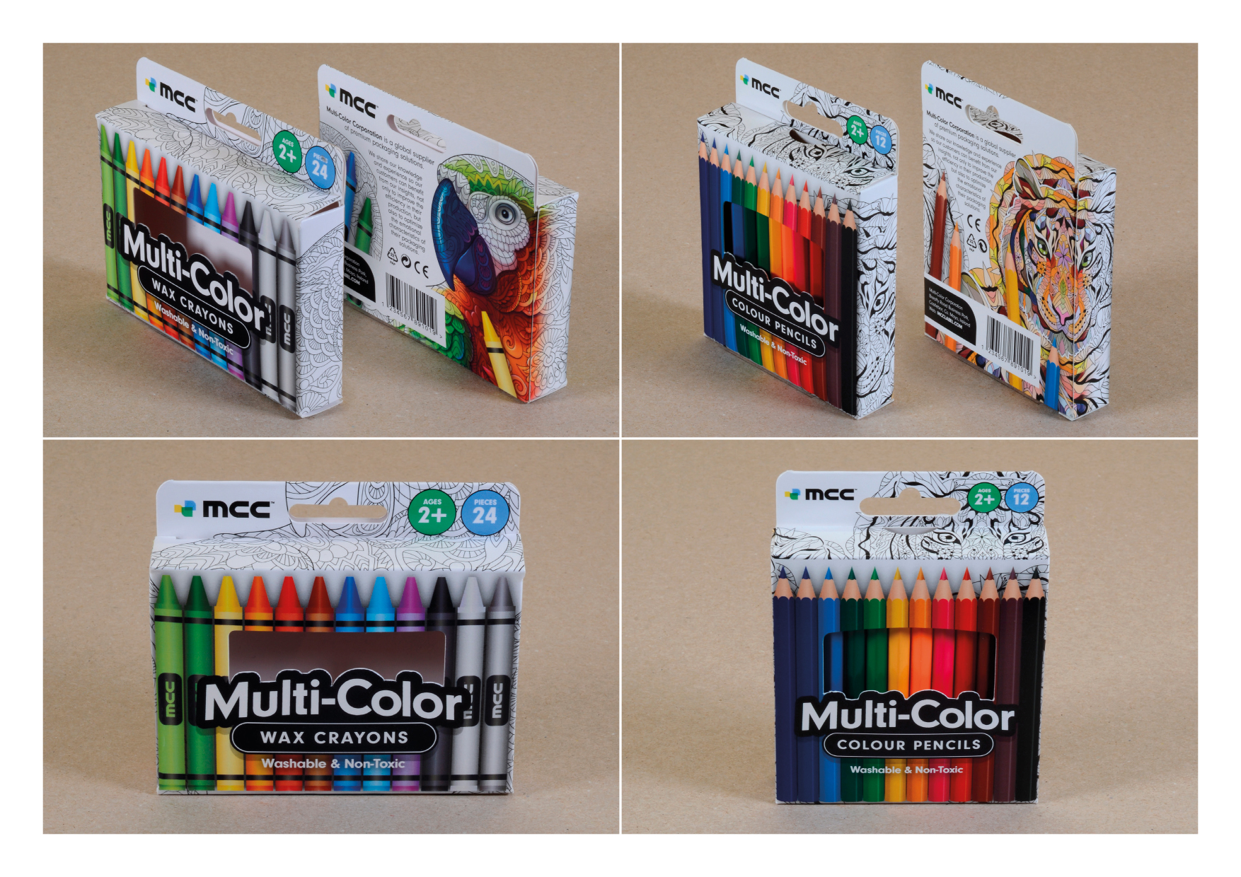 Coloured Pencil Promotional Carton Portfolio Sheet