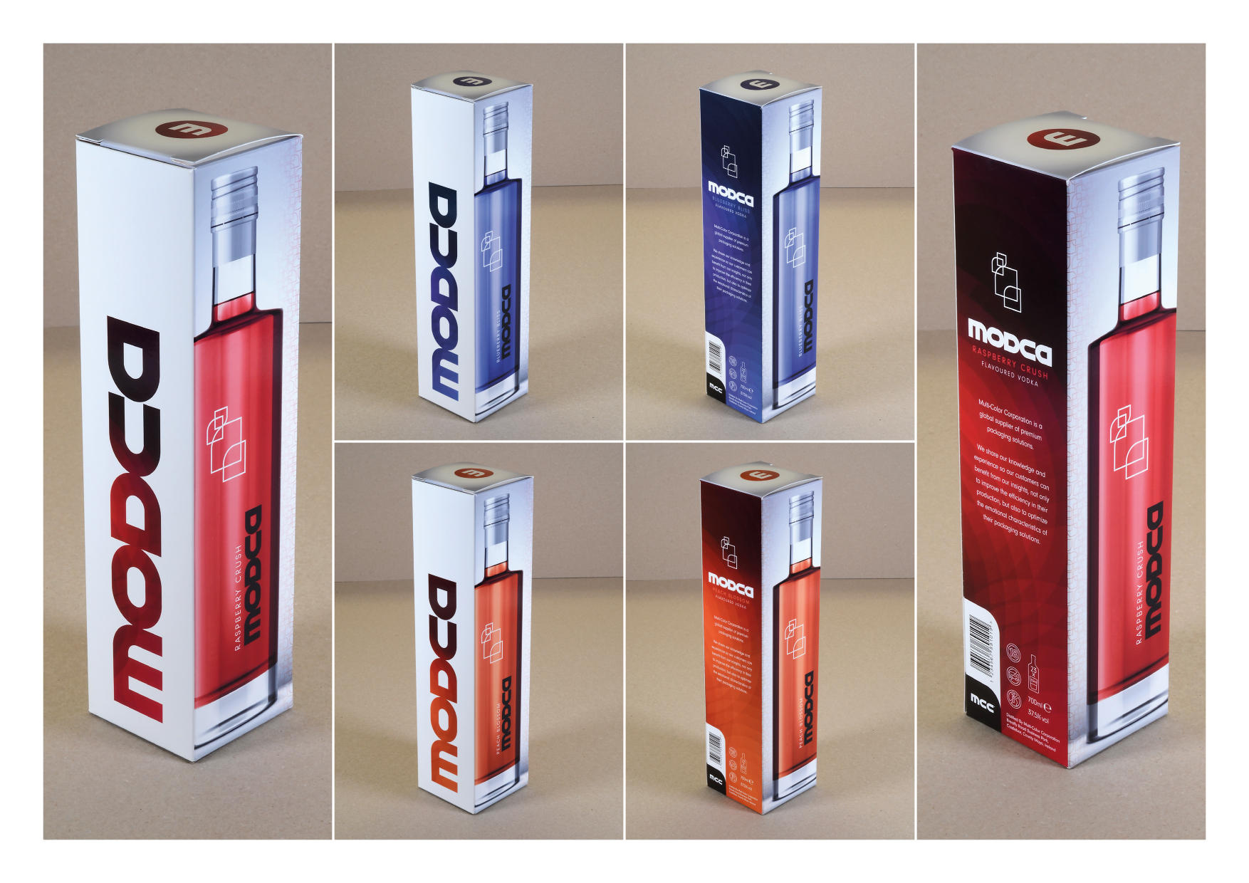 Modca Vodka Dummy Packaging Portfolio Sheet